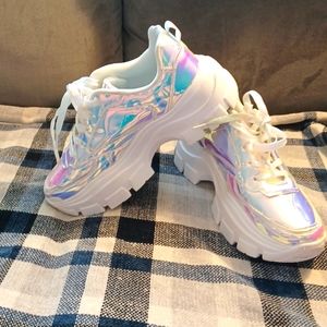 Hologram Chunky Platform Shoes